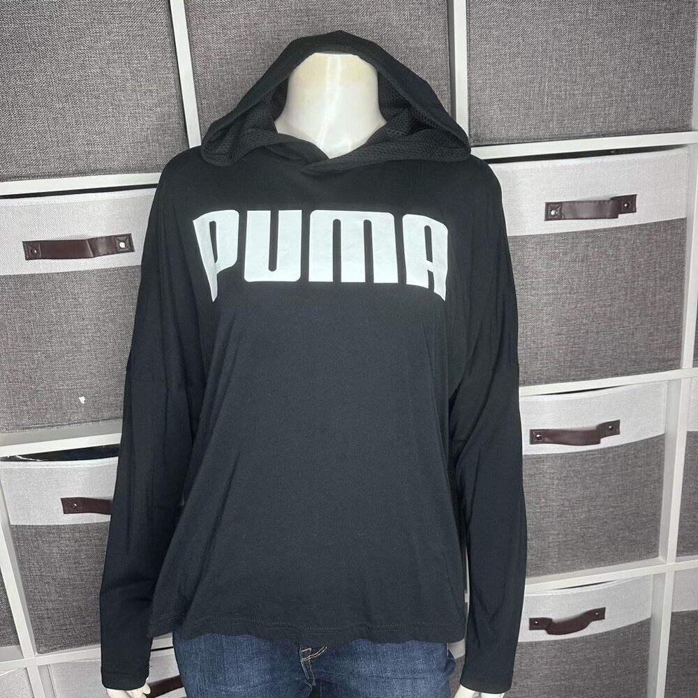 Puma Ladies Hoodie Long Sleeve Lightweight T-shirt Size Small